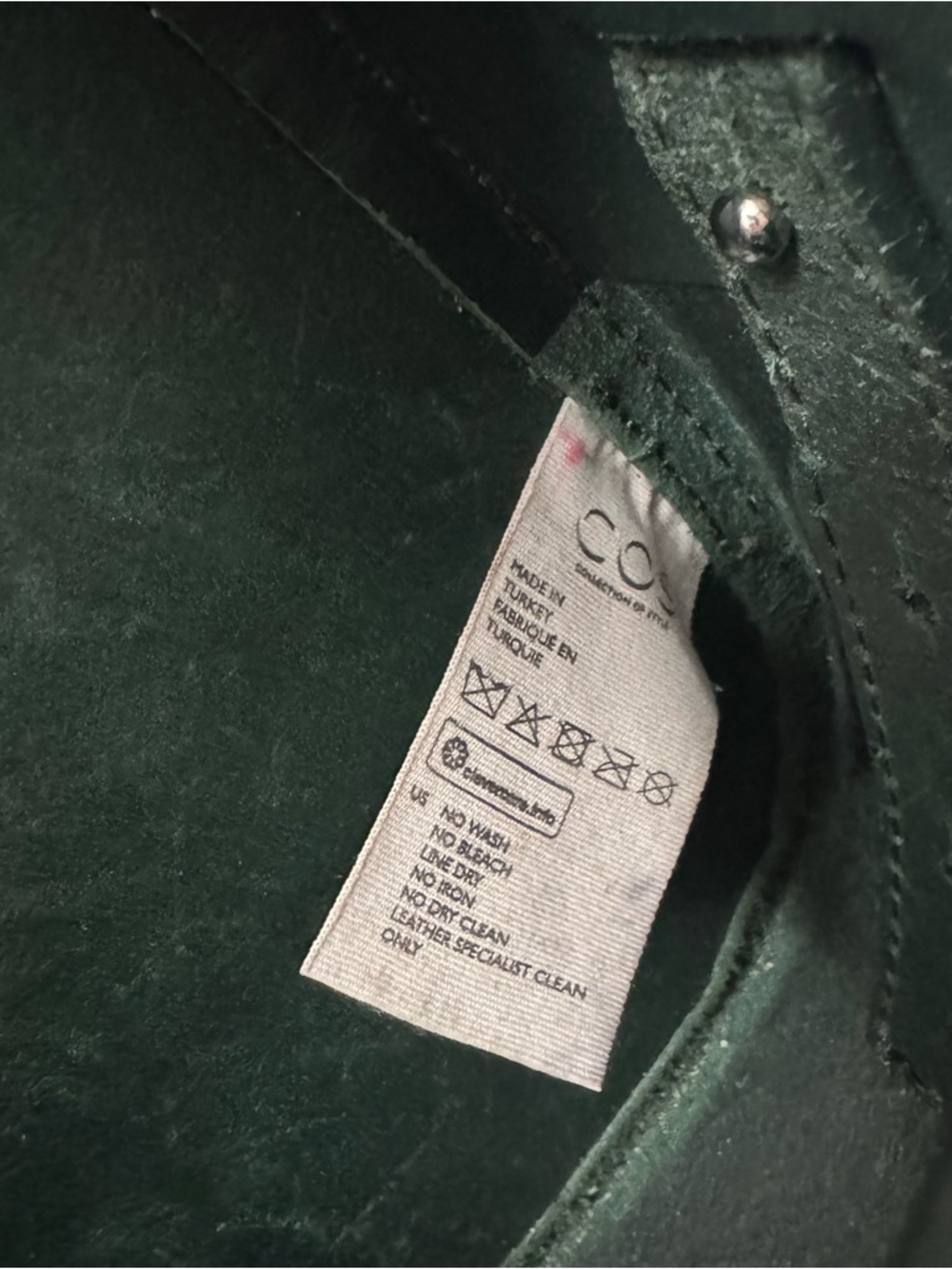 COS Dark Green Crossbody Leather Saddle Bag - Picture 16 of 16